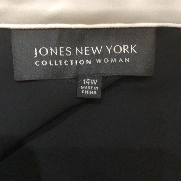 Jones New York Black & White Tunic Size 14W - Picture 4 of 9